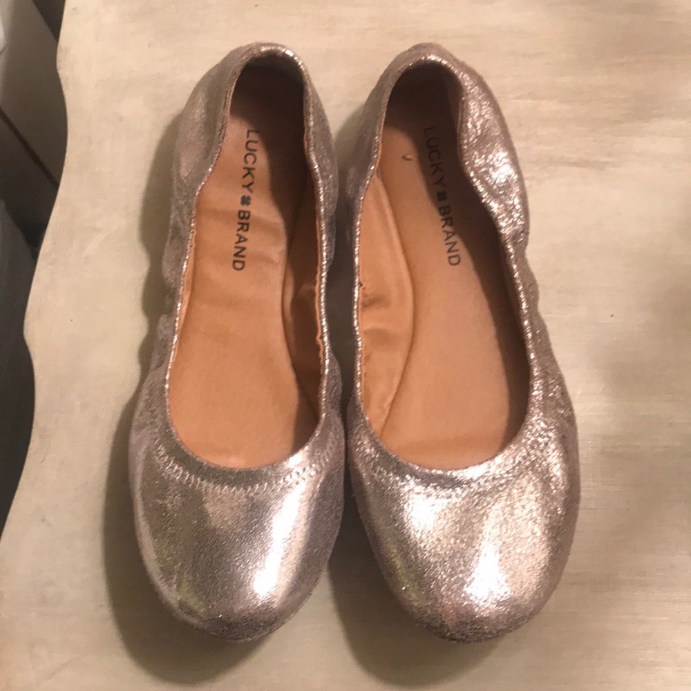 Lucky Brand gold/silver sparkly flats